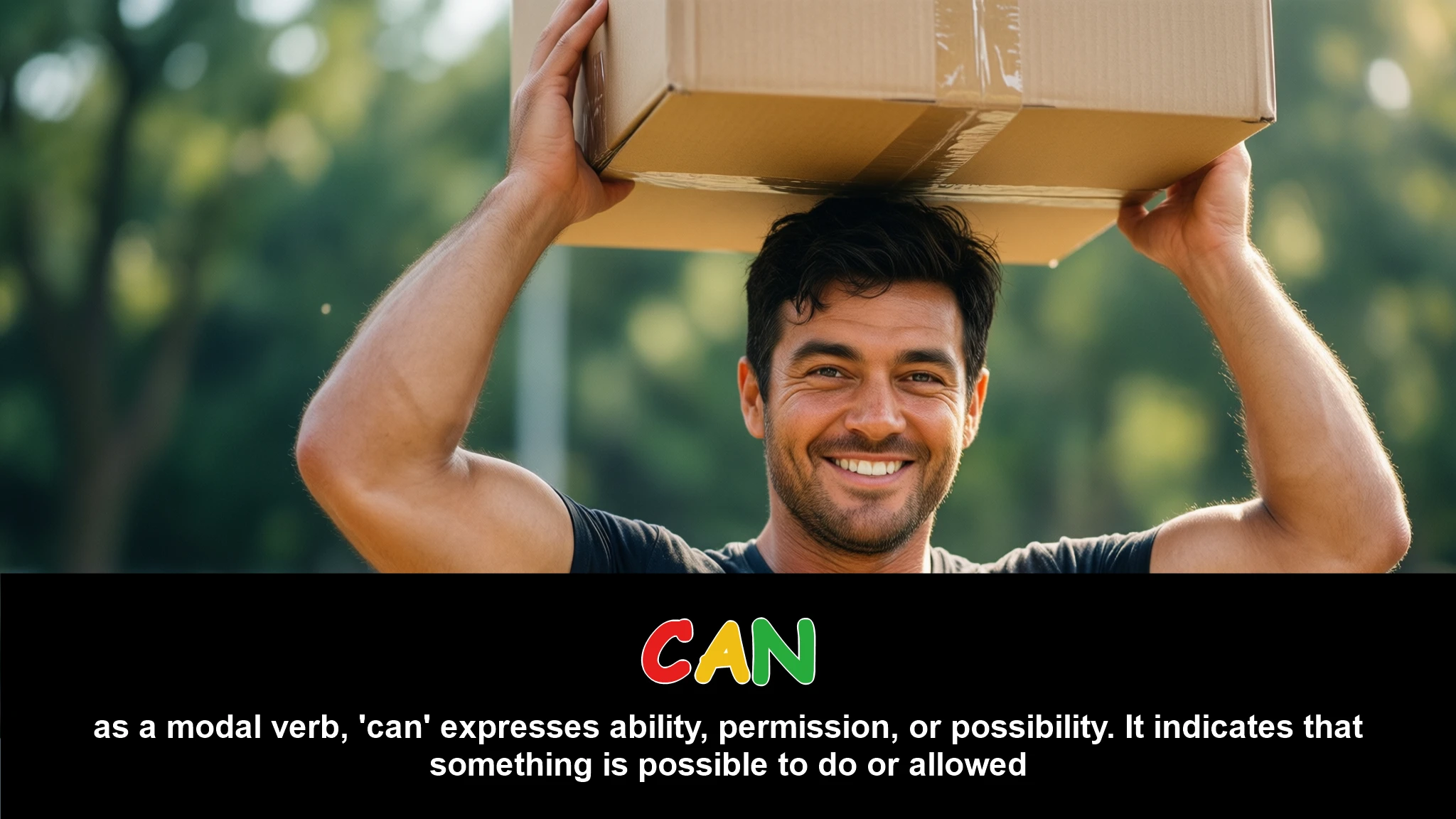 English Illustration for can